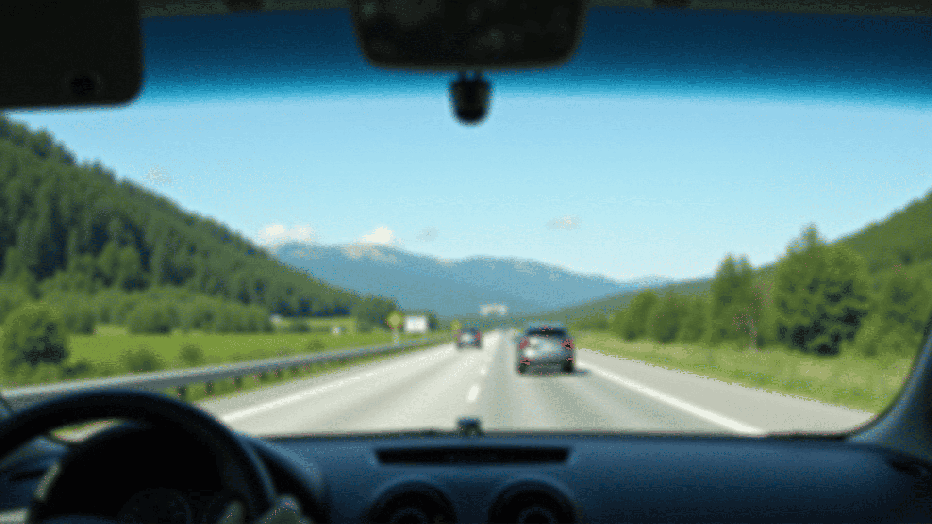 Auto mit Vignette in Österreich